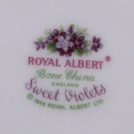 Vintage Royal Albert "Sweet Violets" Footed Teacup and Saucer Set