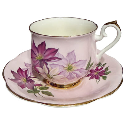 Vintage Royal Imperial Footed Teacup and Saucer