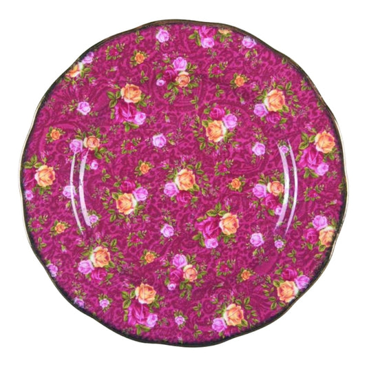 Vintage Royal Albert "Ruby Lace" Salad Plate - Shineworthy Tea