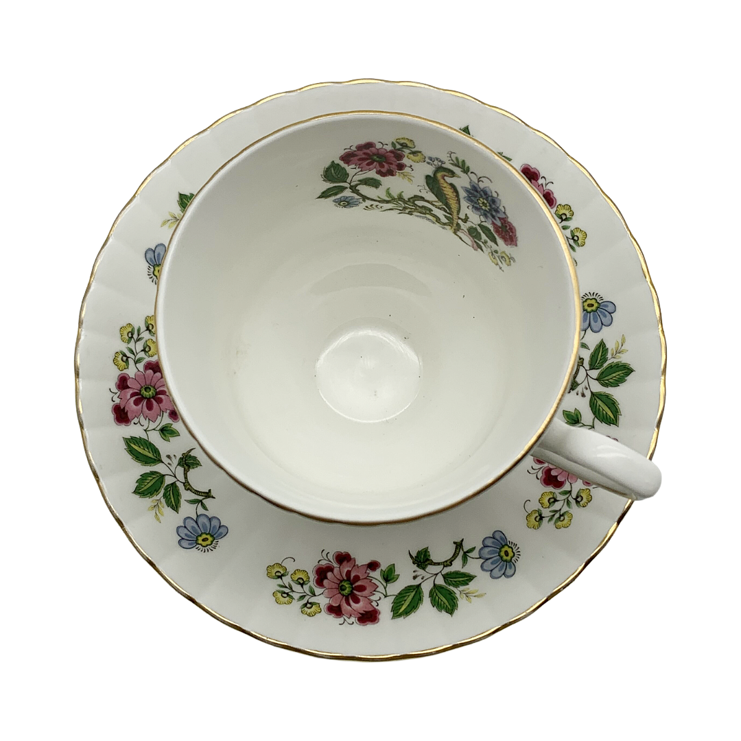 Vintage Royal Stafford Birds of Paradise Teacup and Saucer Set