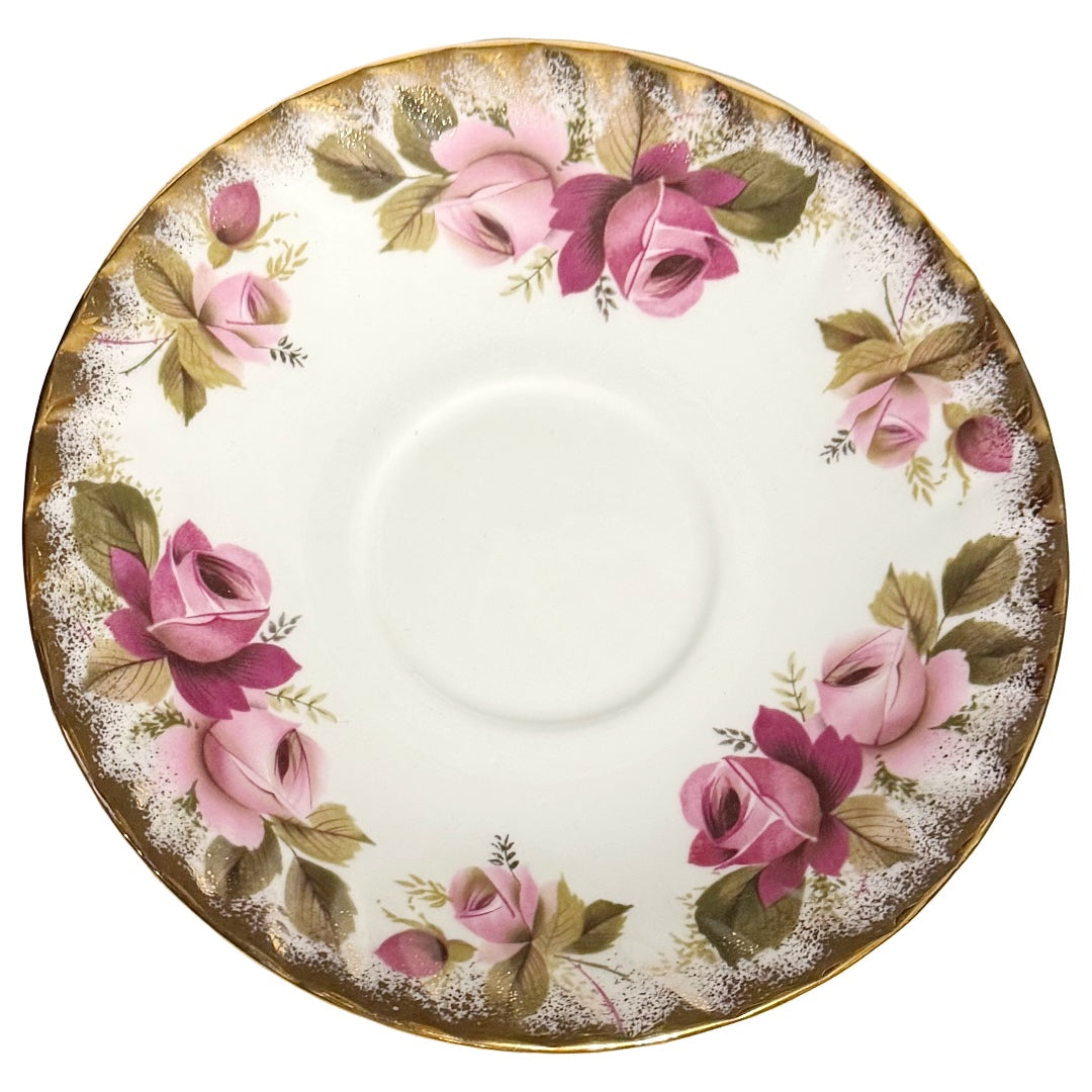 Vintage Elizabethan Double Rose Tea Cup and Saucer set