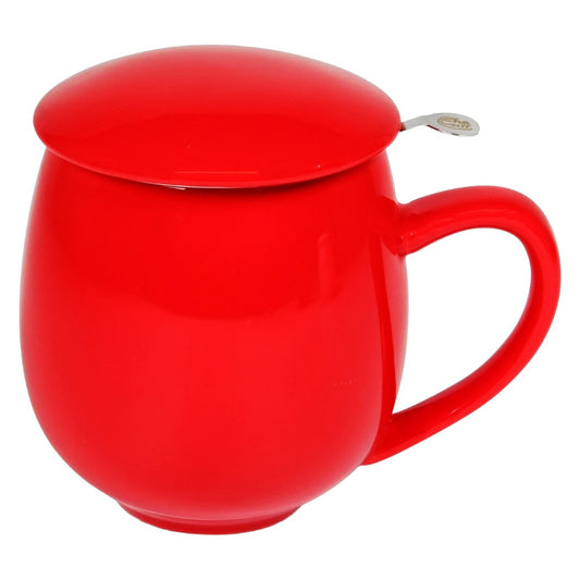 Porcelain Tea Mug With Infuser & Lid