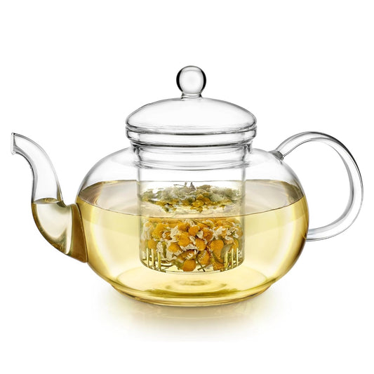 Large Glass Teapot With Infuser - Shineworthy Tea