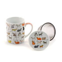 Cat Lover/Dog Lover Tea Mug With Infuser Basket - Shineworthy Tea